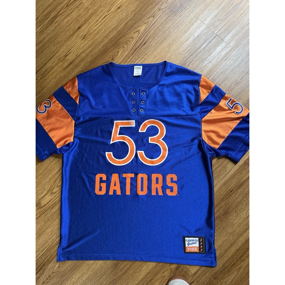 Victorias Secret PINK Florida Gators Jersey Shirt UF University Football Large